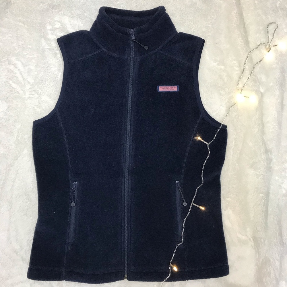 Navy Vineyard Vines Zip-Up Vest Size XS